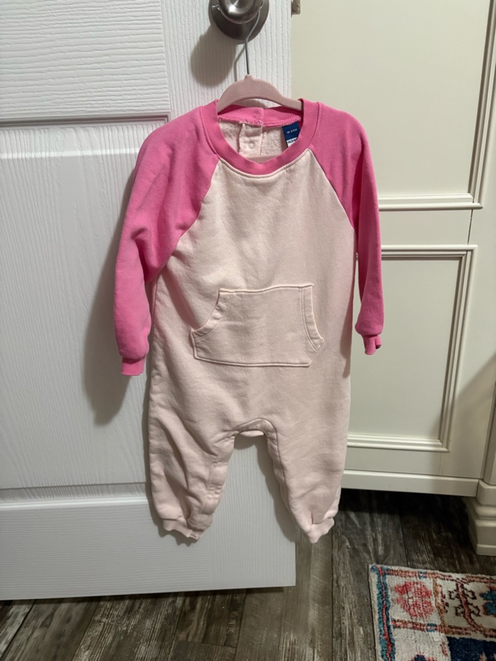 Old Navy Pink and Light Pink Baby Romper - 18/24M